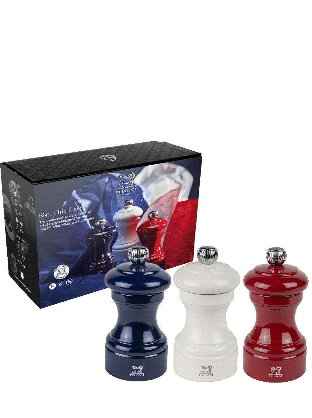 Peugeot Bistro Salt/Pepper Mill Trio, 10cm