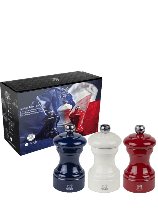 Peugeot Bistro Salt/Pepper Mill Trio, 10cm