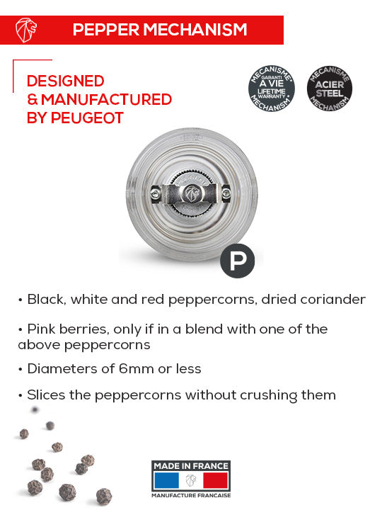 Peugeot Nancy Pepper Mill in Acrylic, 18cm