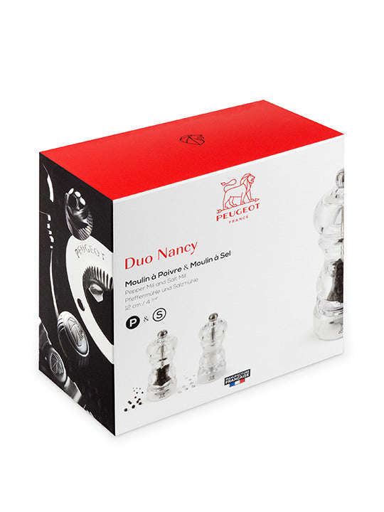 Peugeot Nancy Salt & Pepper Mills Duo in Acrylic, 12cm