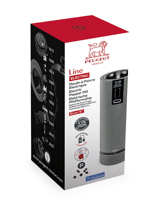 Peugeot Line Electric Pepper Mill, 15cm