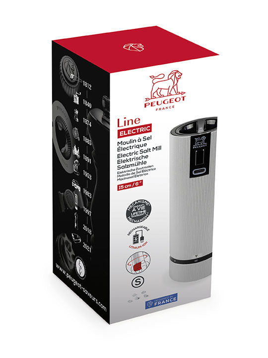Peugeot Line Electric Salt Mill, 15cm