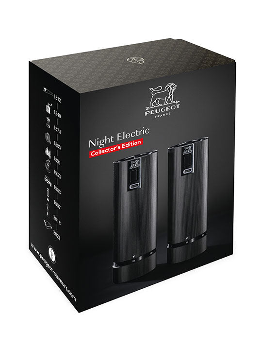 Peugeot Line Night Electric Z u'Select Salt & Pepper Mill Gift Set, 15cm