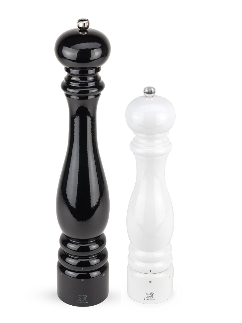 Peugeot Paris u'Select Salt/Pepper Mill Bundle Duo in Gloss Black & White, 40 cm & 30 cm