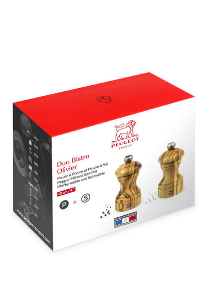 Peugeot Bistro Salt/Pepper Mill Duo, 10 cm