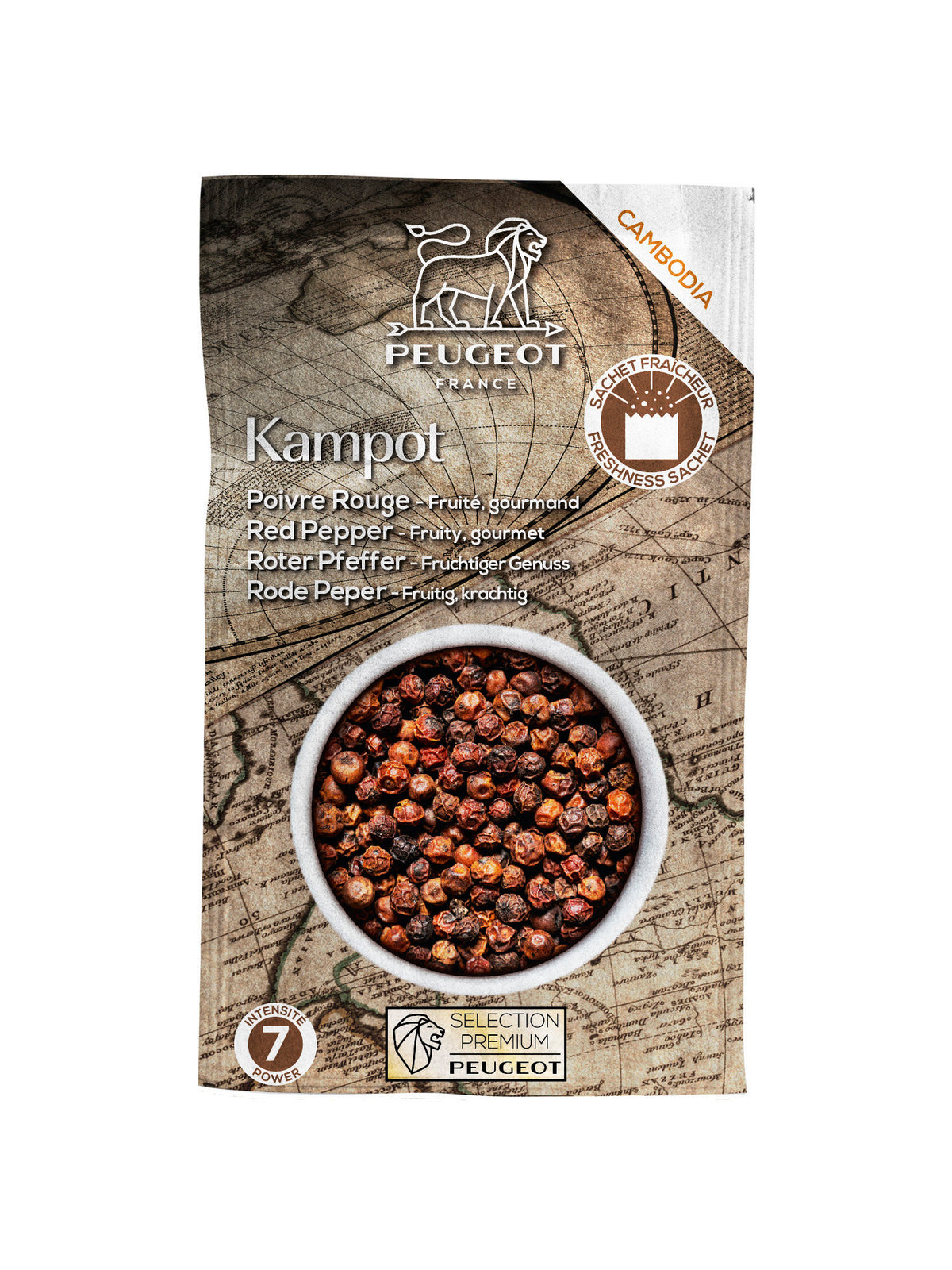 Pack Of 3 Premium Sachets Kampot Red Pepper 60G