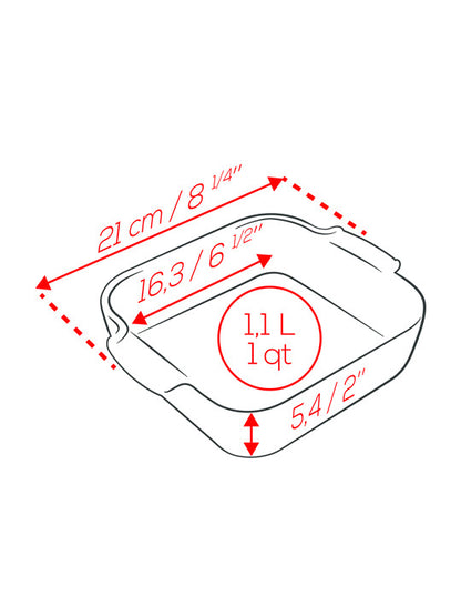 Appolia Square Baker, 21cm