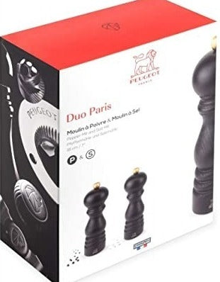 Peugeot Paris Salt/Pepper Mill Duo in chocolate finish, 18 cm