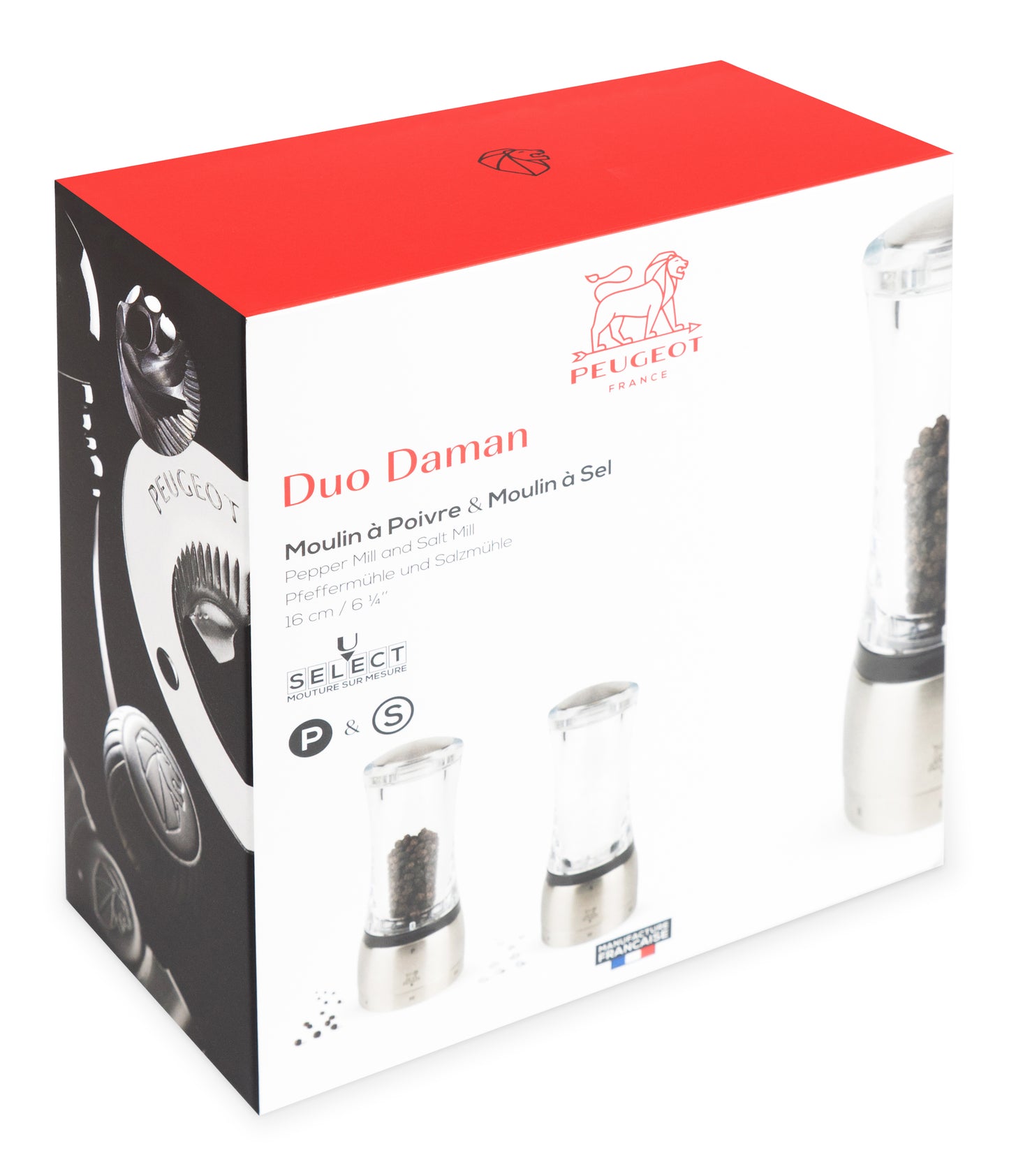 Peugeot Daman u'Select Salt & Pepper Mills Duo, 16 cm