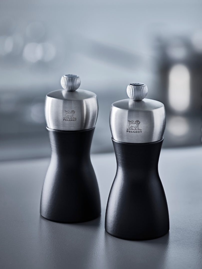 Peugeot Fidji Salt/Pepper Mill Duo in Matte Black Finish, 12 cm