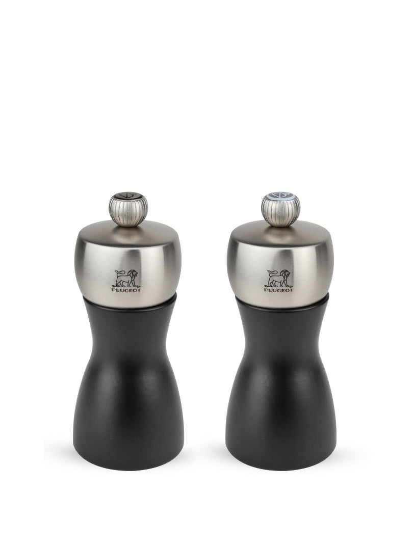 Peugeot Fidji Salt/Pepper Mill Duo in Matte Black Finish, 12 cm