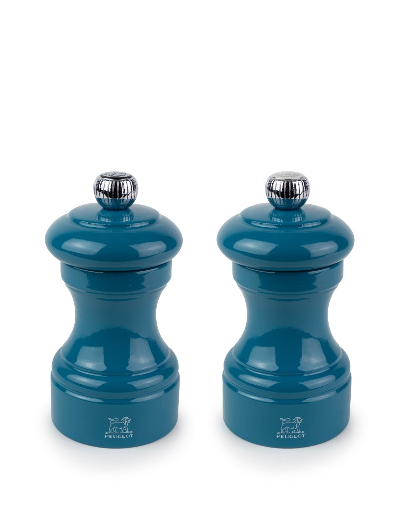 Peugeot Bistro Salt/Pepper Mill Bundle Duo in Pacific Blue, 10 cm