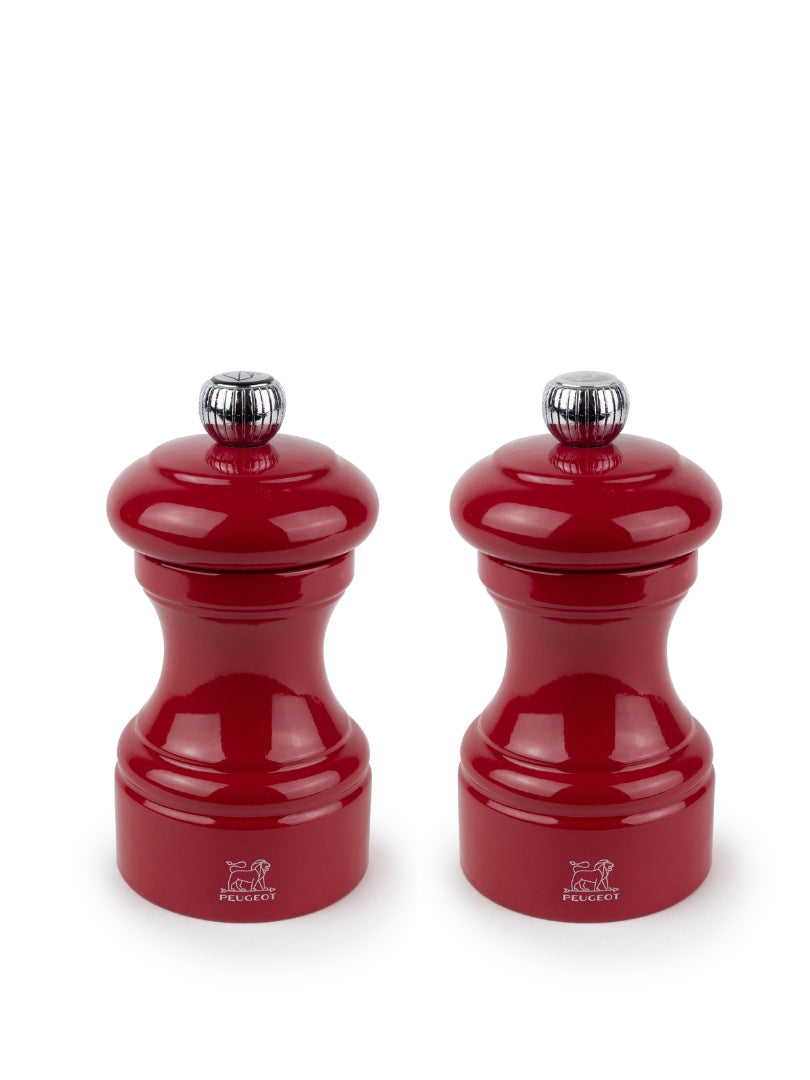 Peugeot Bistro Salt/Pepper Mill Bundle Duo in Passion Red, 10 cm