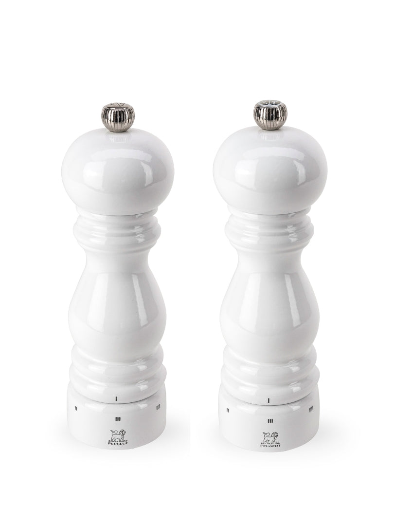 Peugeot Paris Salt/Pepper u'Select Mill Bundle in White Gloss, 18cm