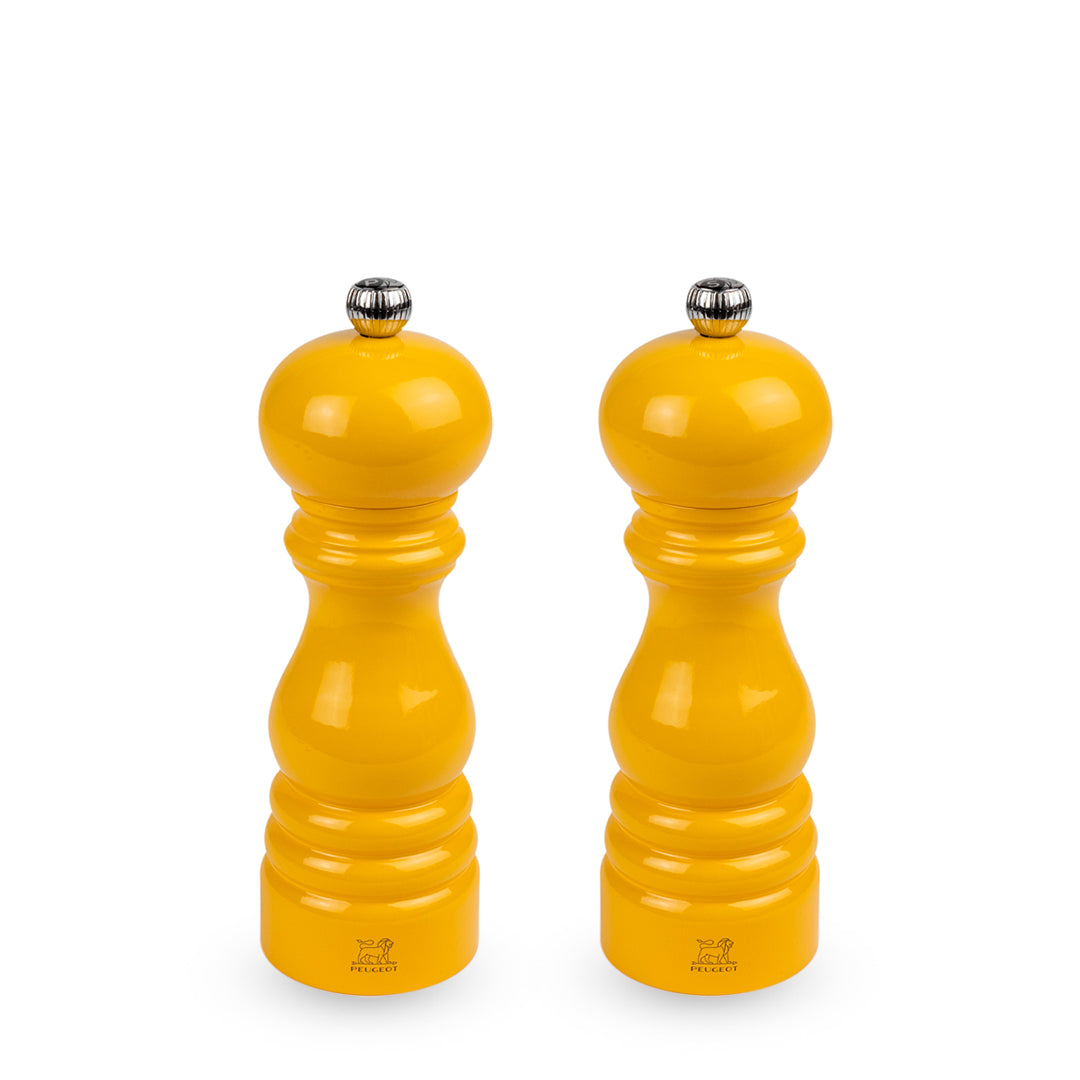 Peugeot Paris Salt/Pepper Manual Mill Duo in Saffron Yellow, 18 cm