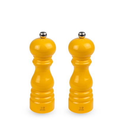 Peugeot Paris Salt/Pepper Manual Mill Duo in Saffron Yellow, 18 cm