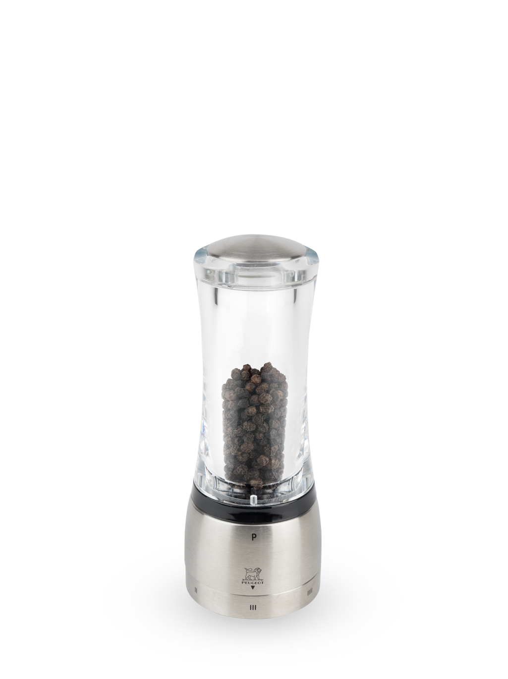 Peugeot Daman u'Select Pepper Mill in Acrylic & Stainless Steel, 16 cm