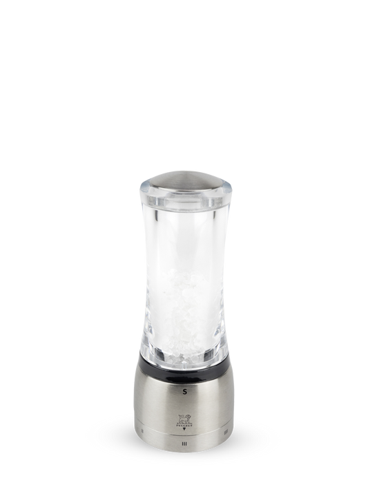 Peugeot Daman u'Select Salt Mill in acrylic & stainless steel, 16 cm