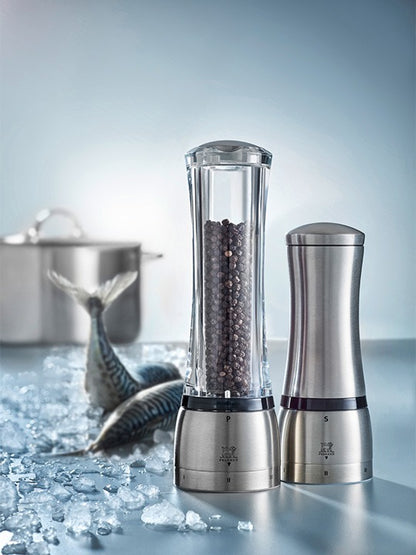 Peugeot Daman u'Select Pepper Mill in Acrylic & Stainless Steel, 16 cm