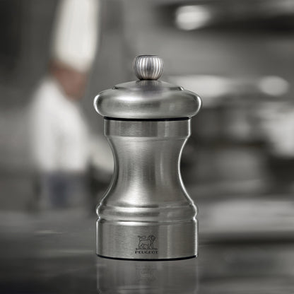 Peugeot Bistro Chef Salt Mill in Stainless Steel, 10 cm